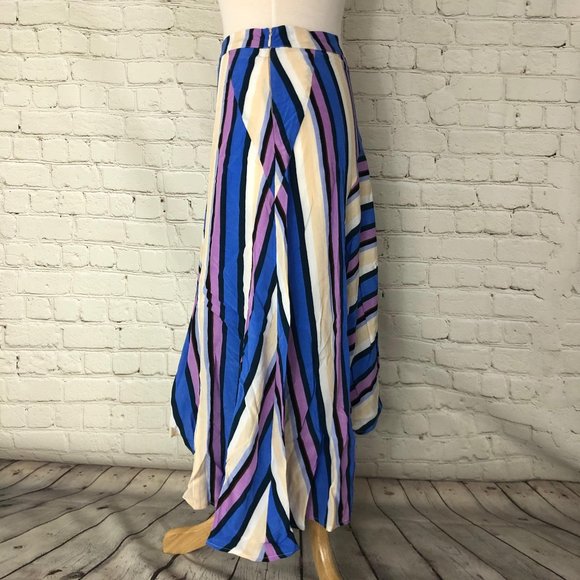 Astr Striped Midi Uneven Hem Skirt Size M - Picture 6 of 11